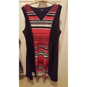 Torrid Red, white, & black dress